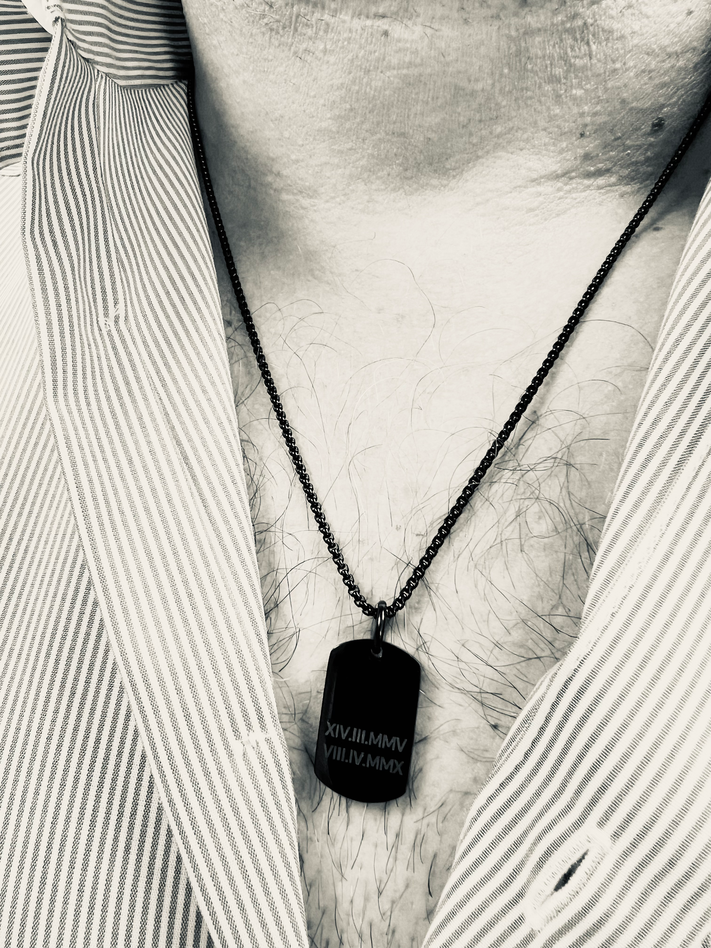 Chaine homme avec médaille personnalisable
