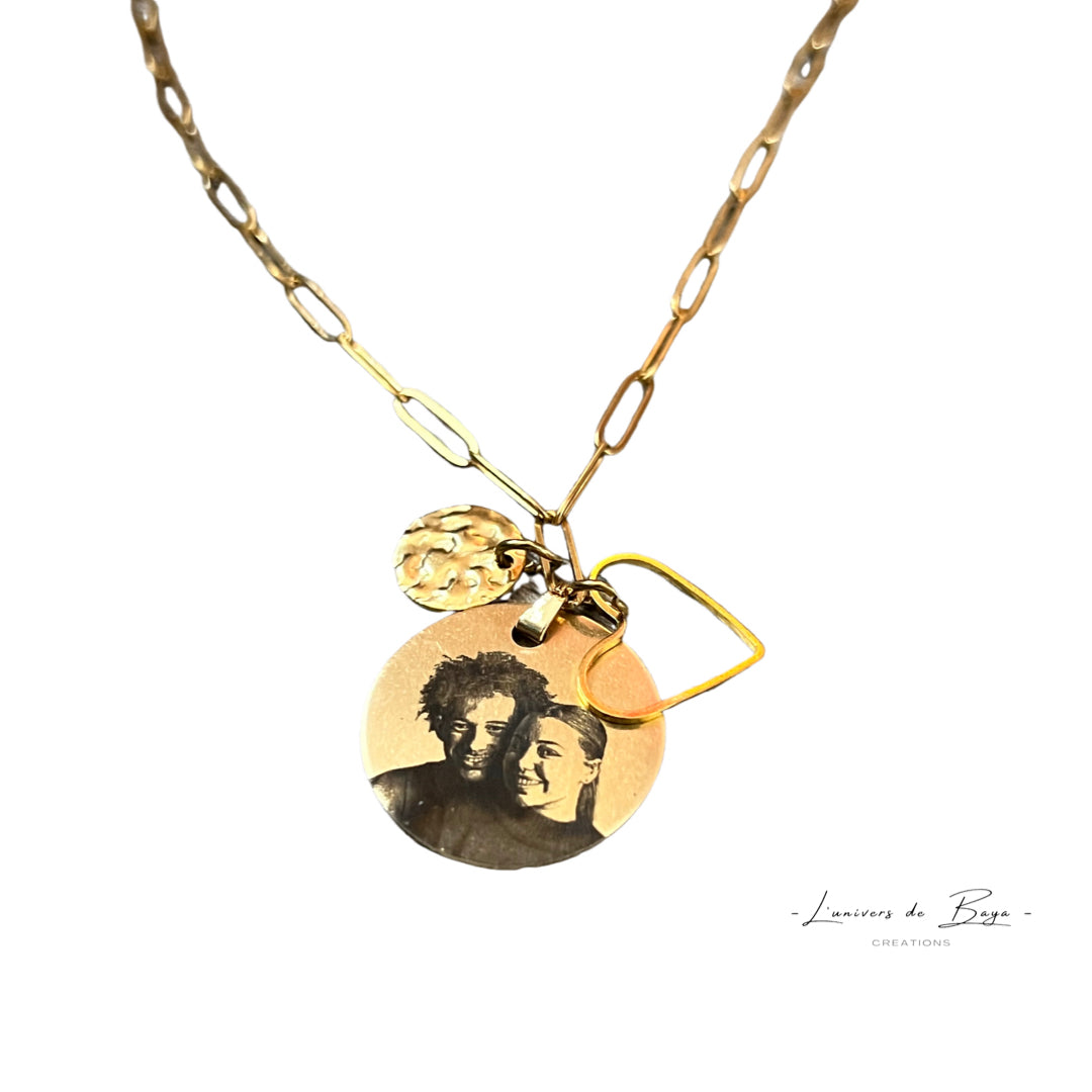 Sautoir avec médaille personalisable