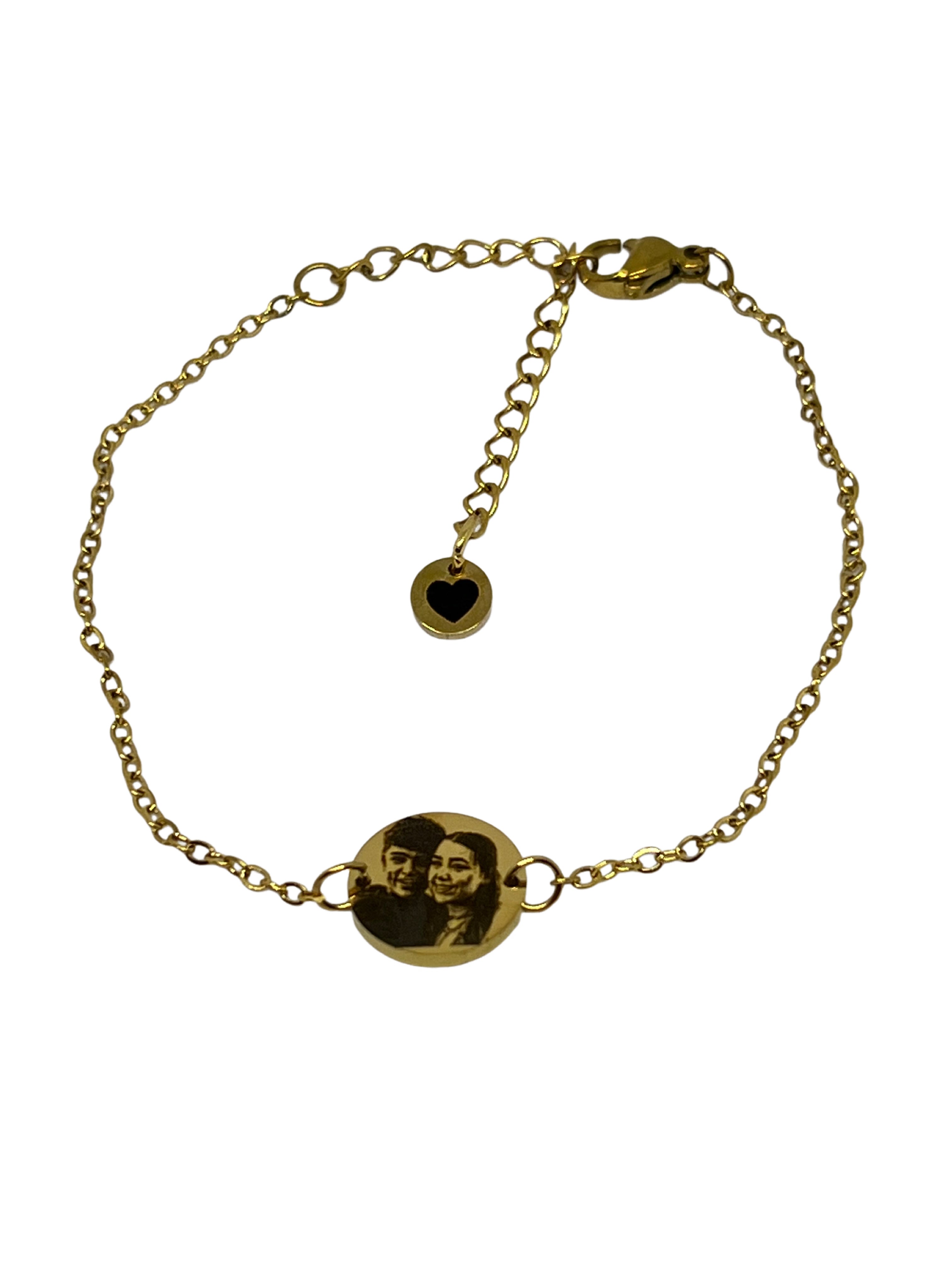 Bracelet fin avec 1 médaille personnalisée