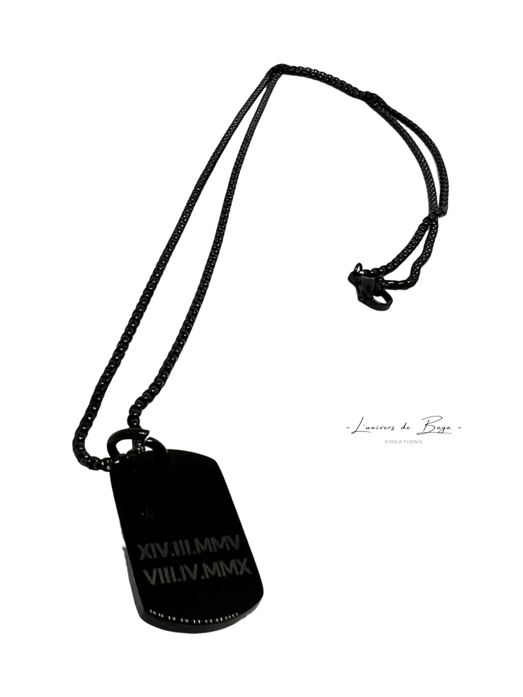 Chaine homme avec médaille personnalisable