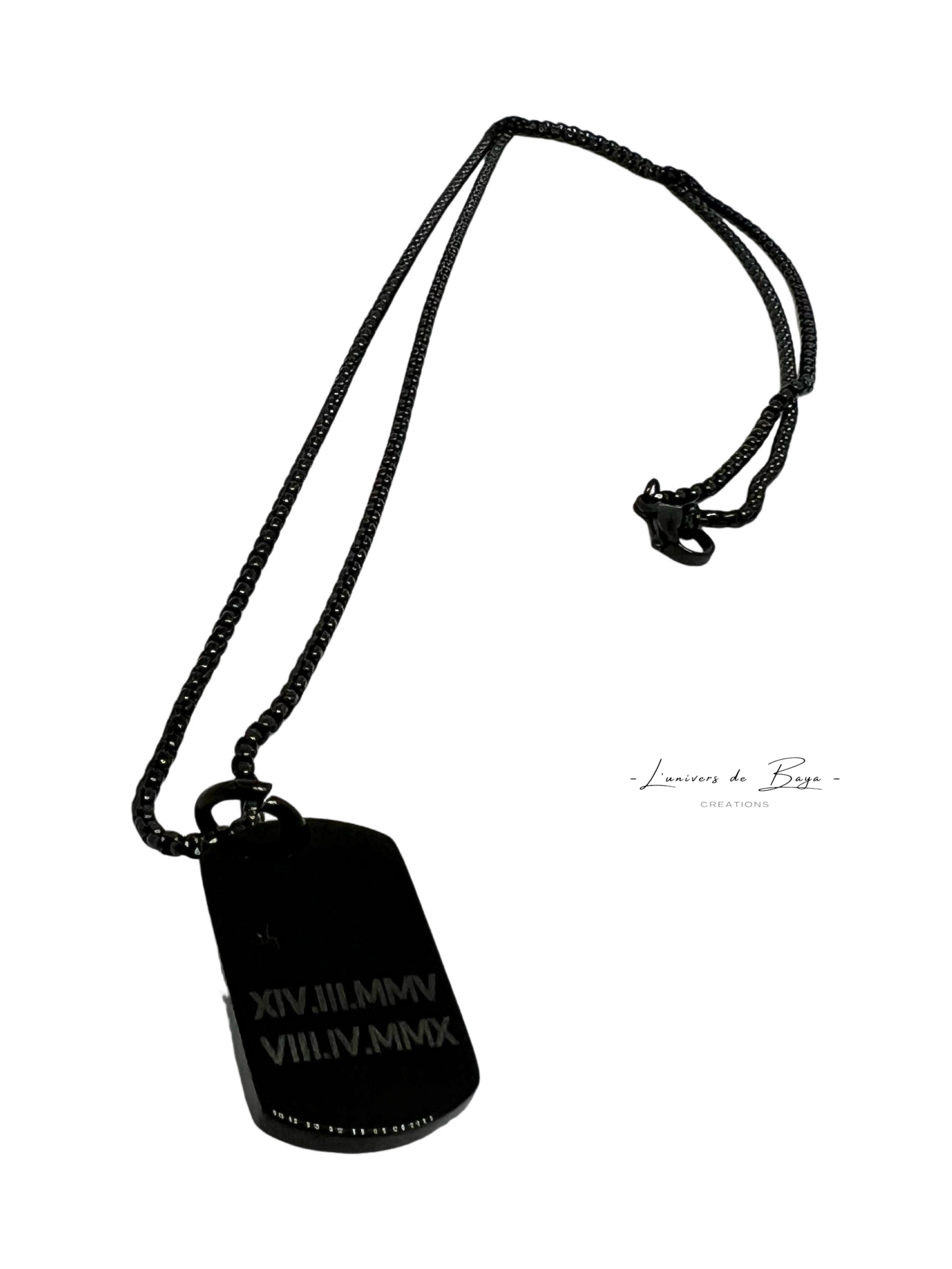 Chaine homme avec médaille personnalisable