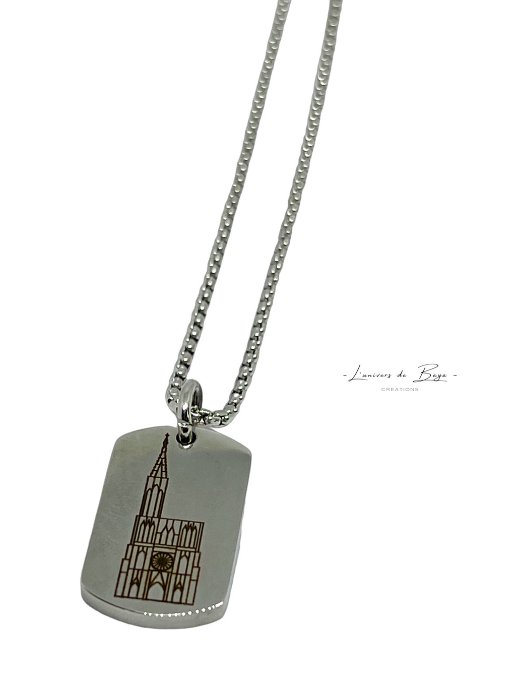 Chaine homme avec médaille personnalisable