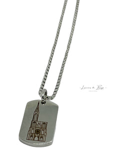 Chaine homme avec médaille personnalisable