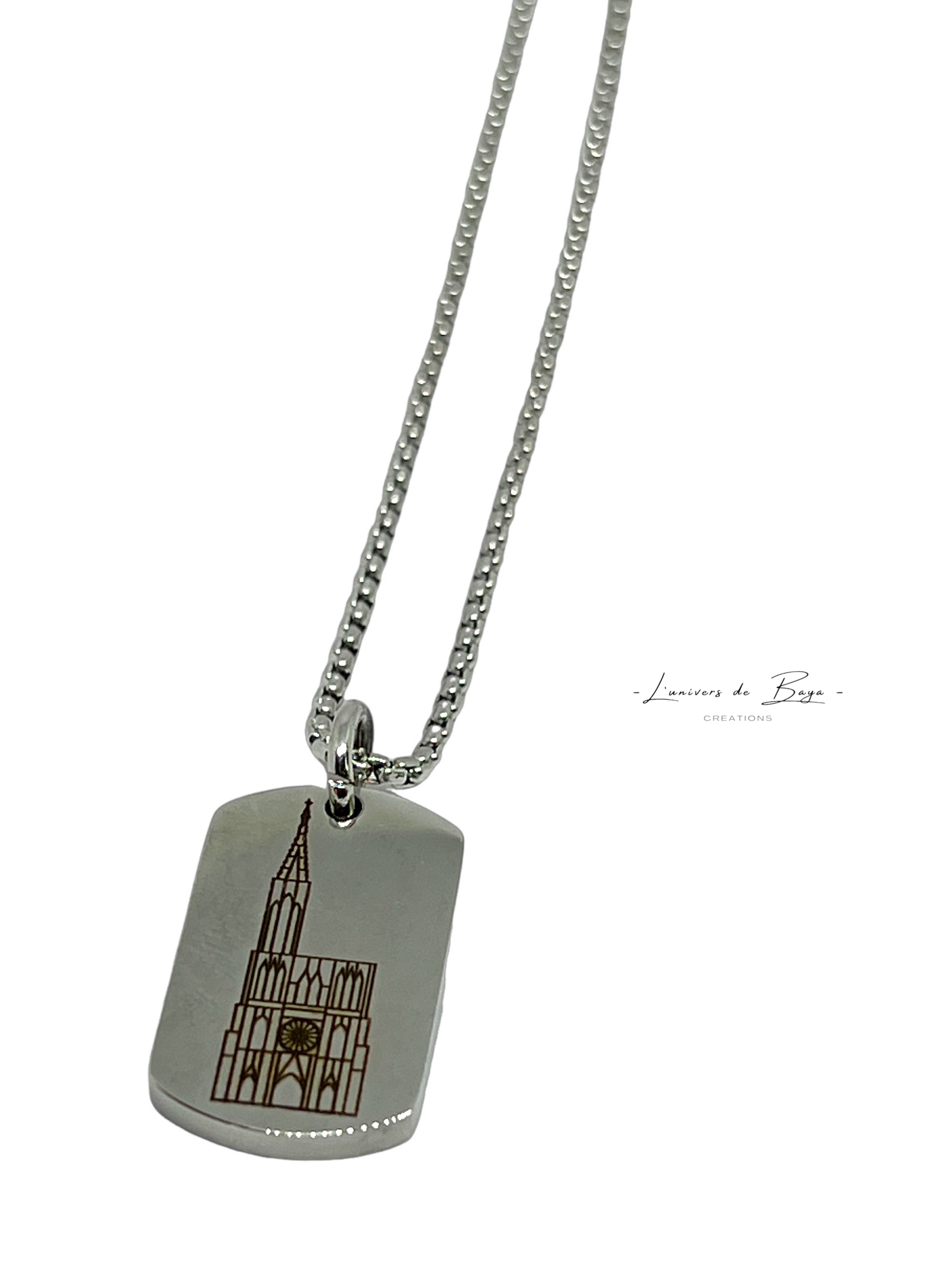 Chaine homme avec médaille personnalisable