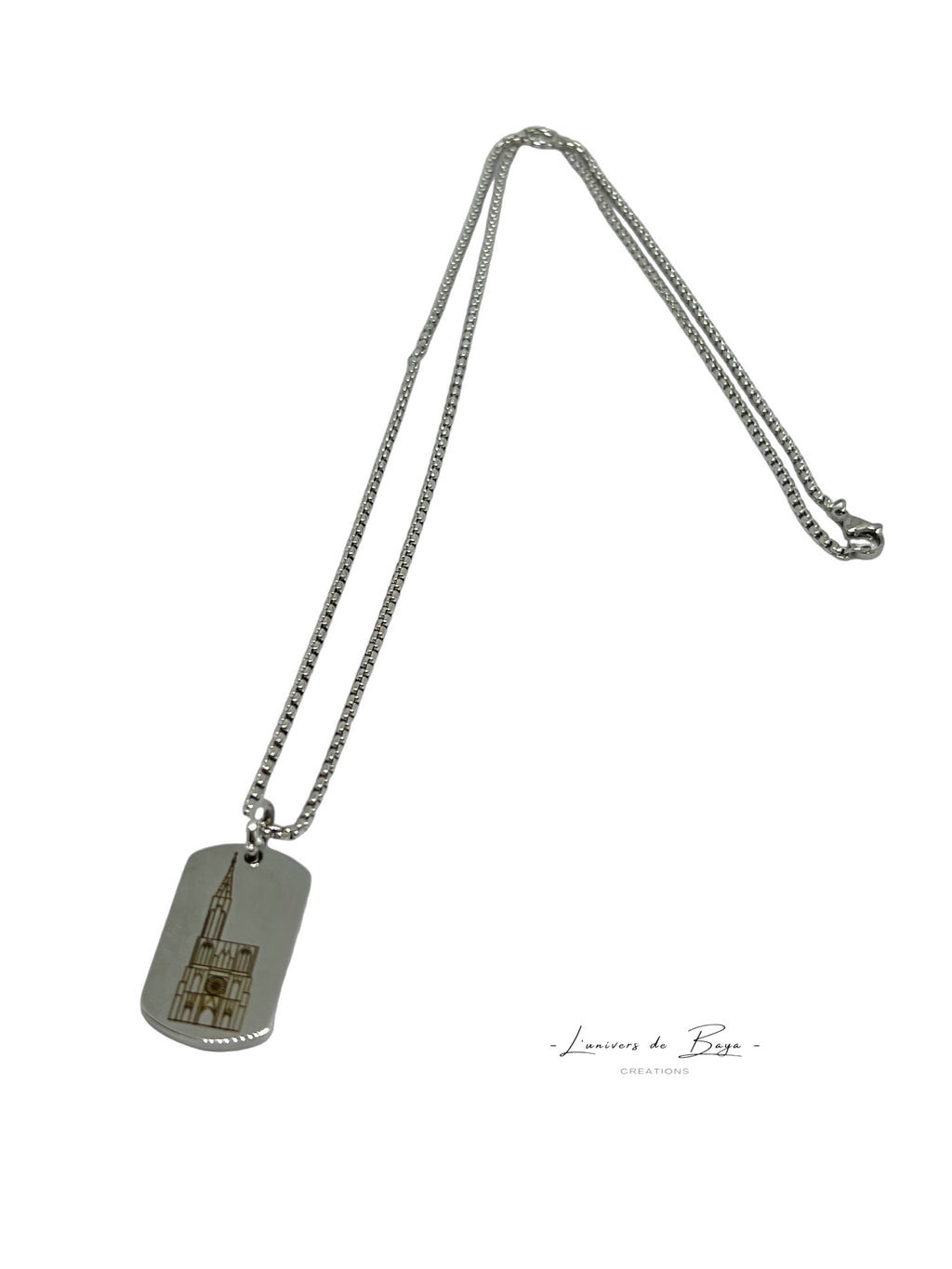 Chaine homme avec médaille personnalisable